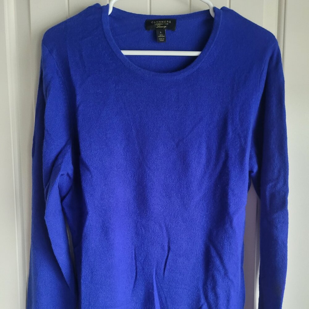 Bright Blue Cashmere Sweater Charter Club Womens L